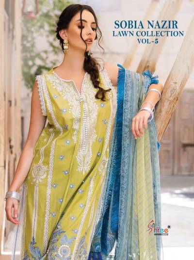 Sobiya Nazir Lawn Collection Vol 5 By Shree Fab Pakistani Style Suit Sets